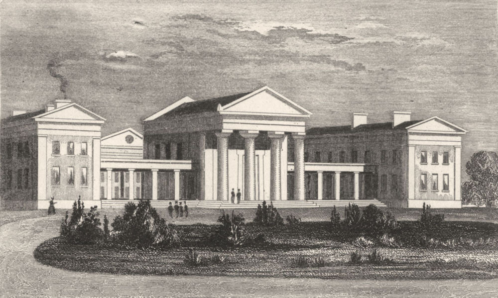 LONDON. London Orphan Asylum, Hackney road. DUGDALE 1845 old antique print